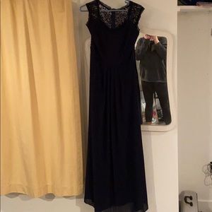 Navy Blue Evening Gown